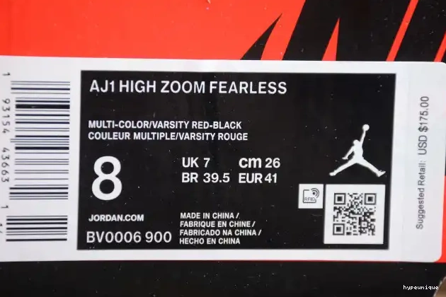 HYPE Zoom BV0006-900 Fearless 1 High Air Retro Jordan 0607